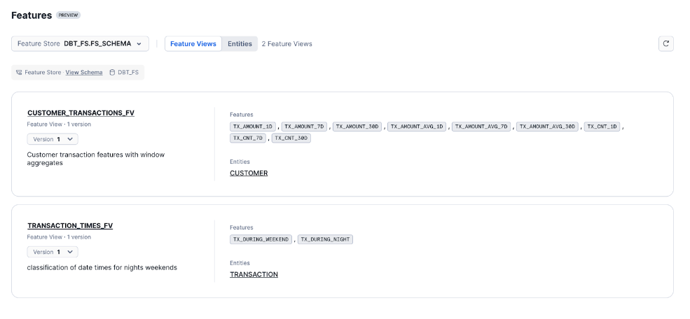 Пример интерфейса Snowflake Пример интерфейса Snowflake