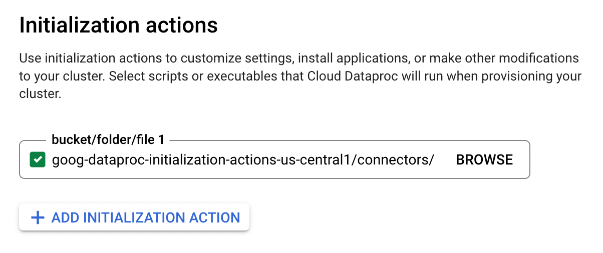 Добавление Spark BigQuery connector в качестве initialization action Добавление Spark BigQuery connector в качестве initialization action