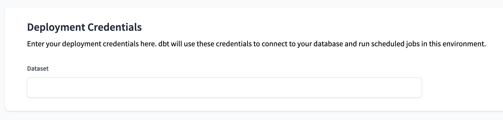 Настройки deployment credentials для Bigquery Настройки deployment credentials для Bigquery