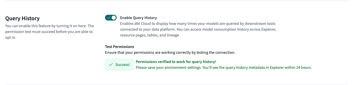 Пример результата провер�ки разрешений после нажатия на Test Permissions.