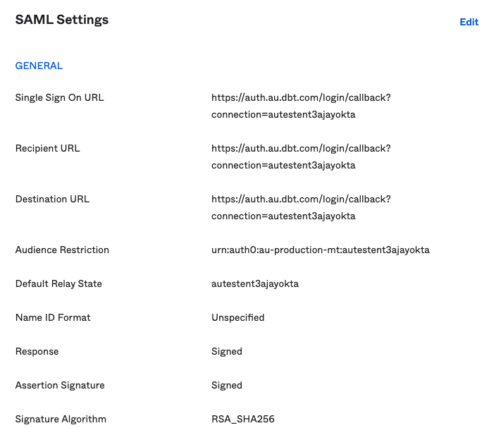Новая конфигурация Okta завершена Новая конфигурация Okta завершена