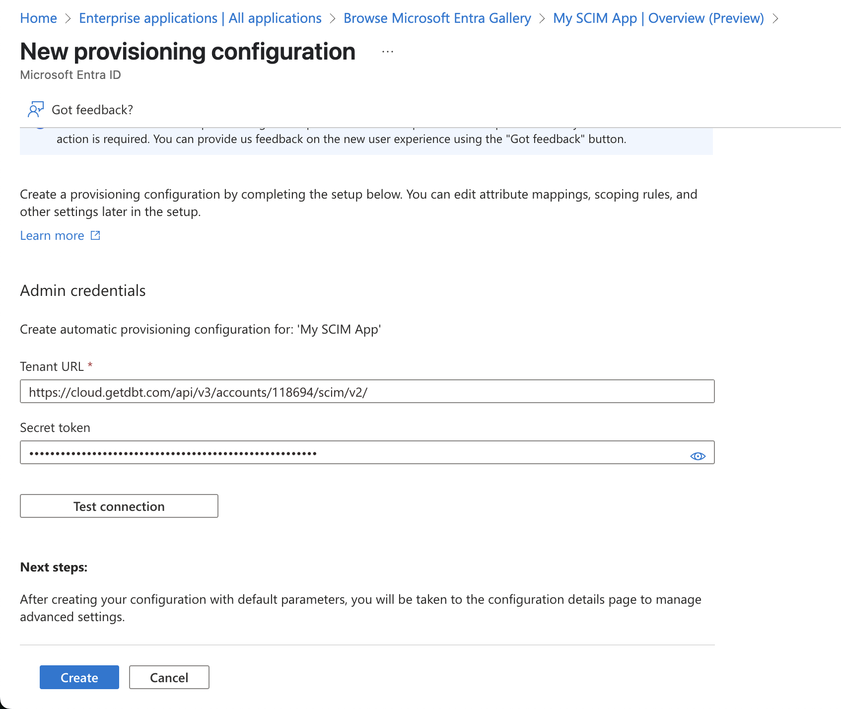 Настройка приложения и тестирование соединения. Настройка приложения и тестирование соединения.