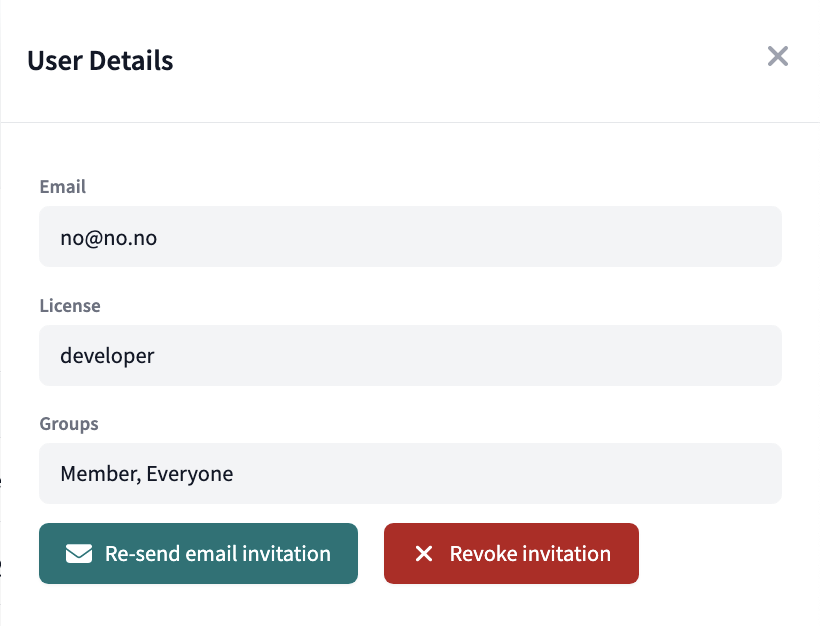 Повторная отправка или отзыв приглашения пользователя Повторная отправка или отзыв приглашения пользователя