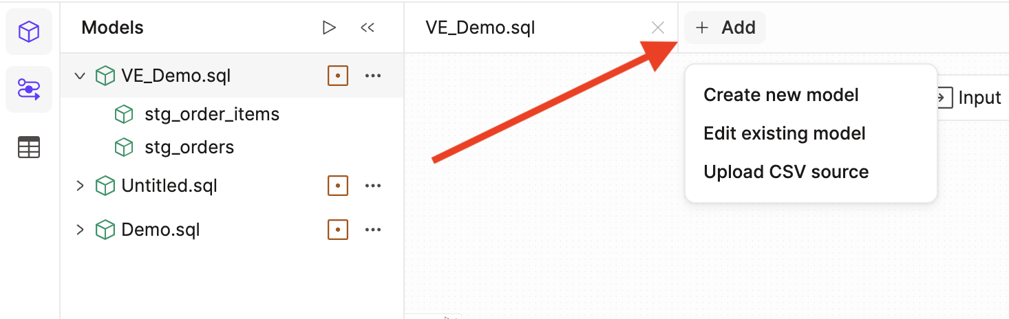 Создание новой модели с landing page Canvas.