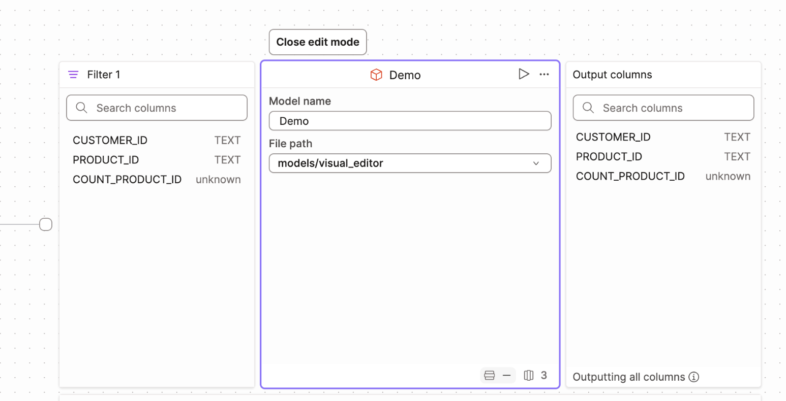 Output Model задаёт имя и расположение итоговой модели.