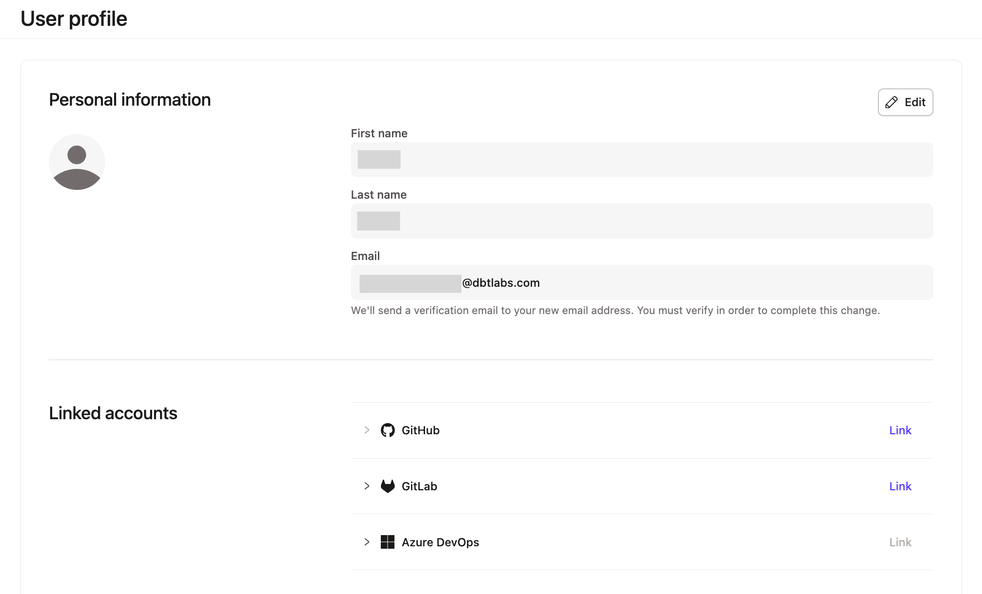 Переход в раздел Linked Accounts в профиле Переход в раздел Linked Accounts в профиле