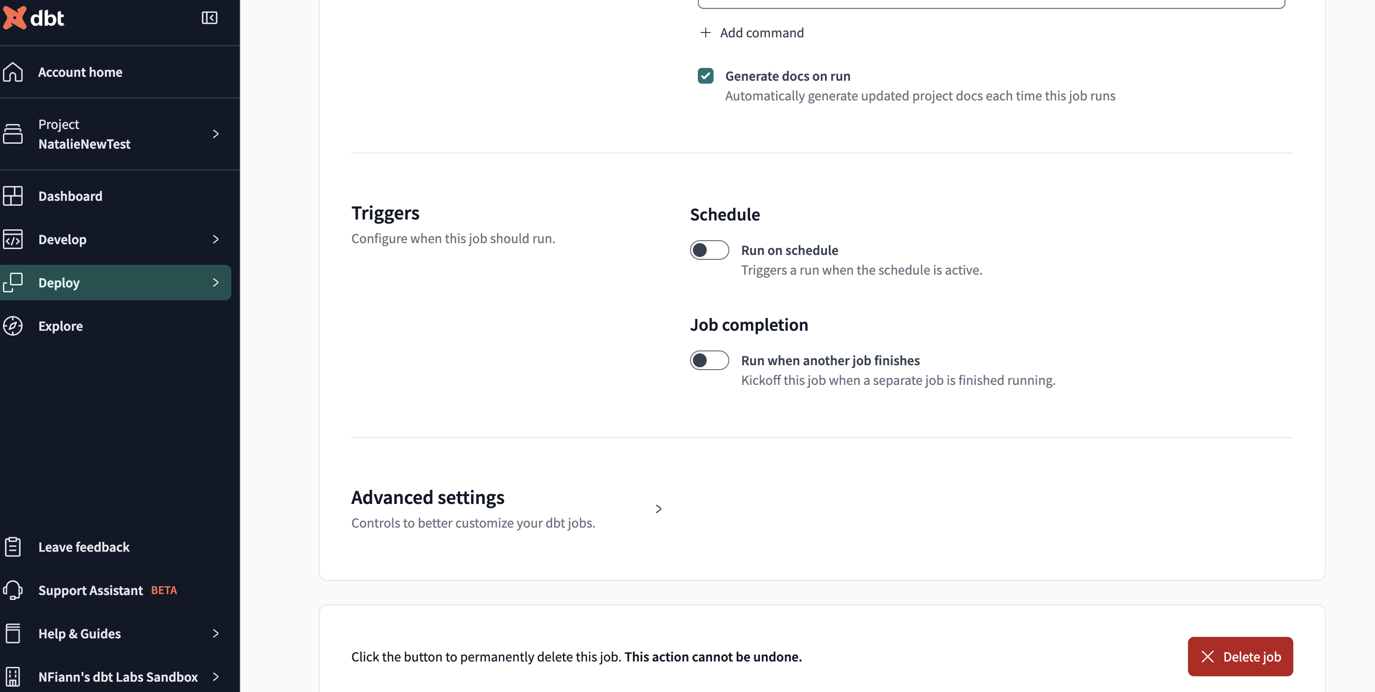 Удаление задания Удаление задания