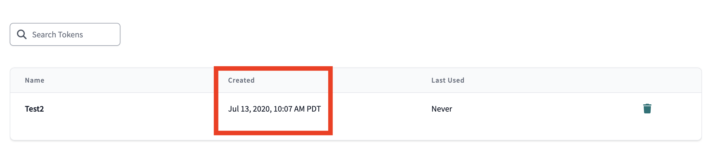 Дата создания токена сервисного аккаунта Дата создания токена сервисного аккаунта