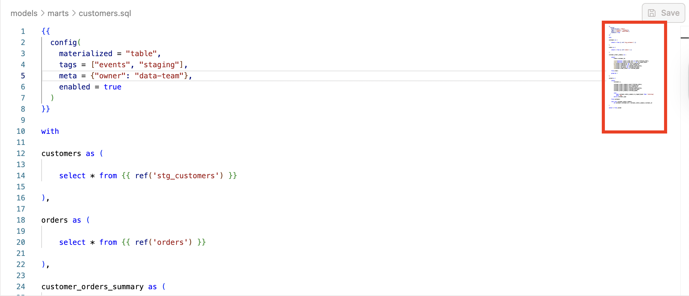 Используйте Minimap для быстрой навигации и понимания кода Используйте Minimap для быстрой навигации и понимания кода