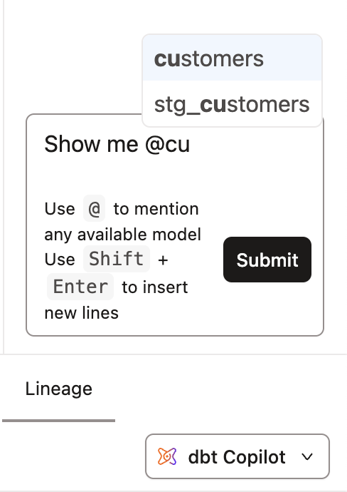 Упоминание модели с открытым меню.