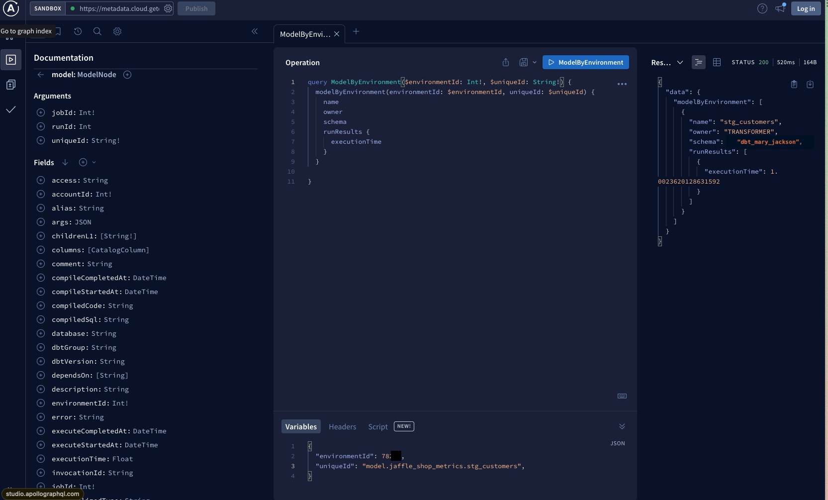 Выполнение запросов с использованием GraphQL эксплорера Apollo Server Выполнение запросов с использованием GraphQL эксплорера Apollo Server