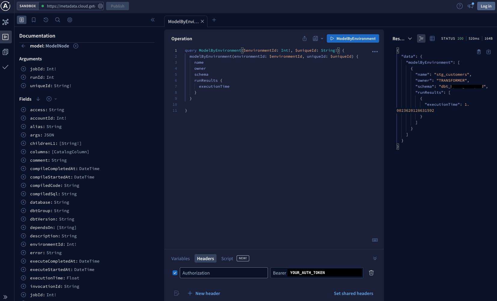 Введите ключ заголовка и значения Bearer auth токена Введите ключ заголовка и значения Bearer auth токена