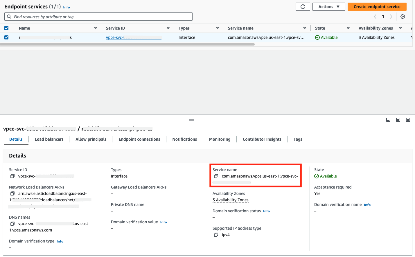 Получите значение поля имени сервиса Получите значение поля имени сервиса