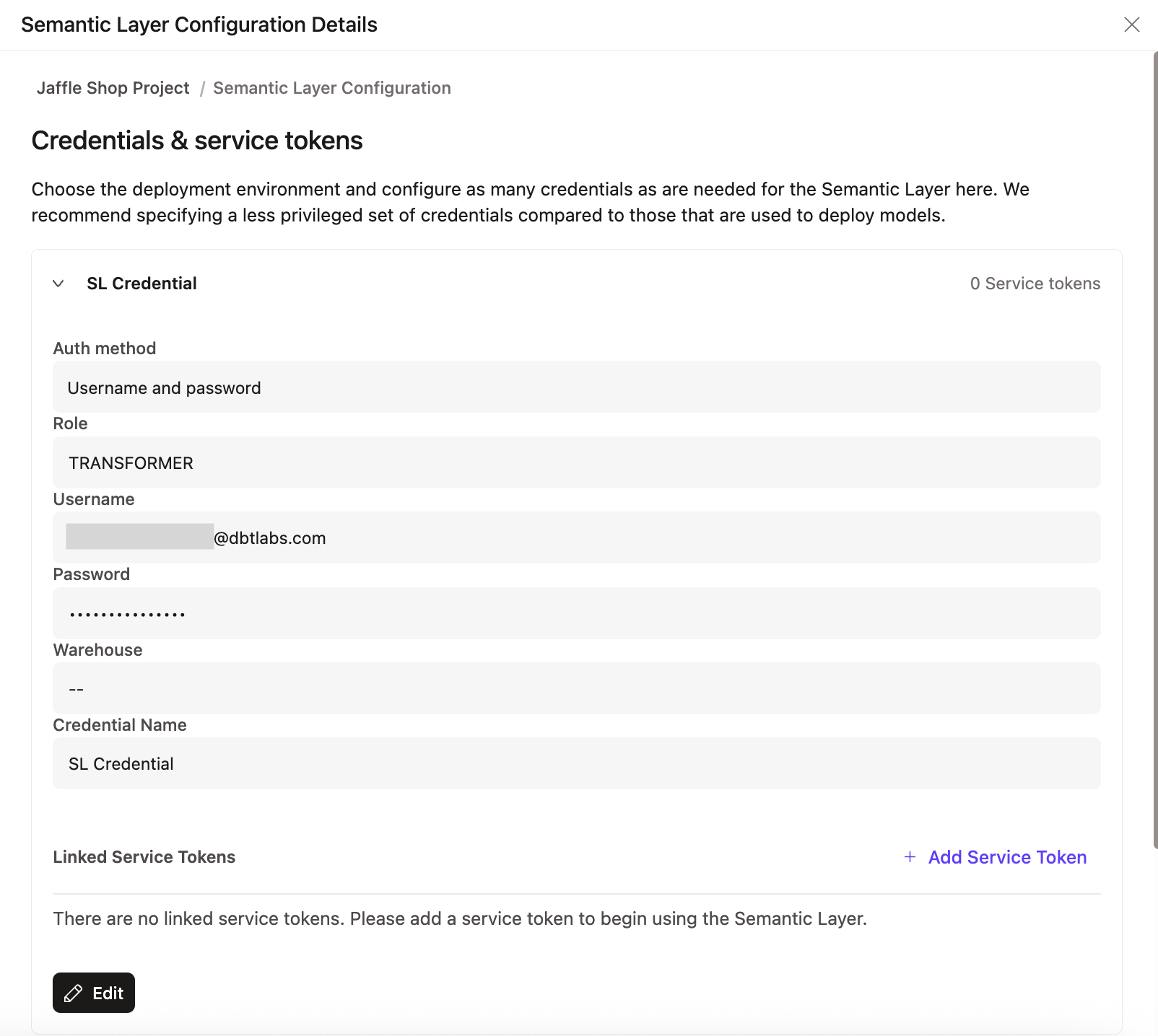 Если у вас нет прав на создание service token, вы можете создать credential и попросить администратора создать token для вас.