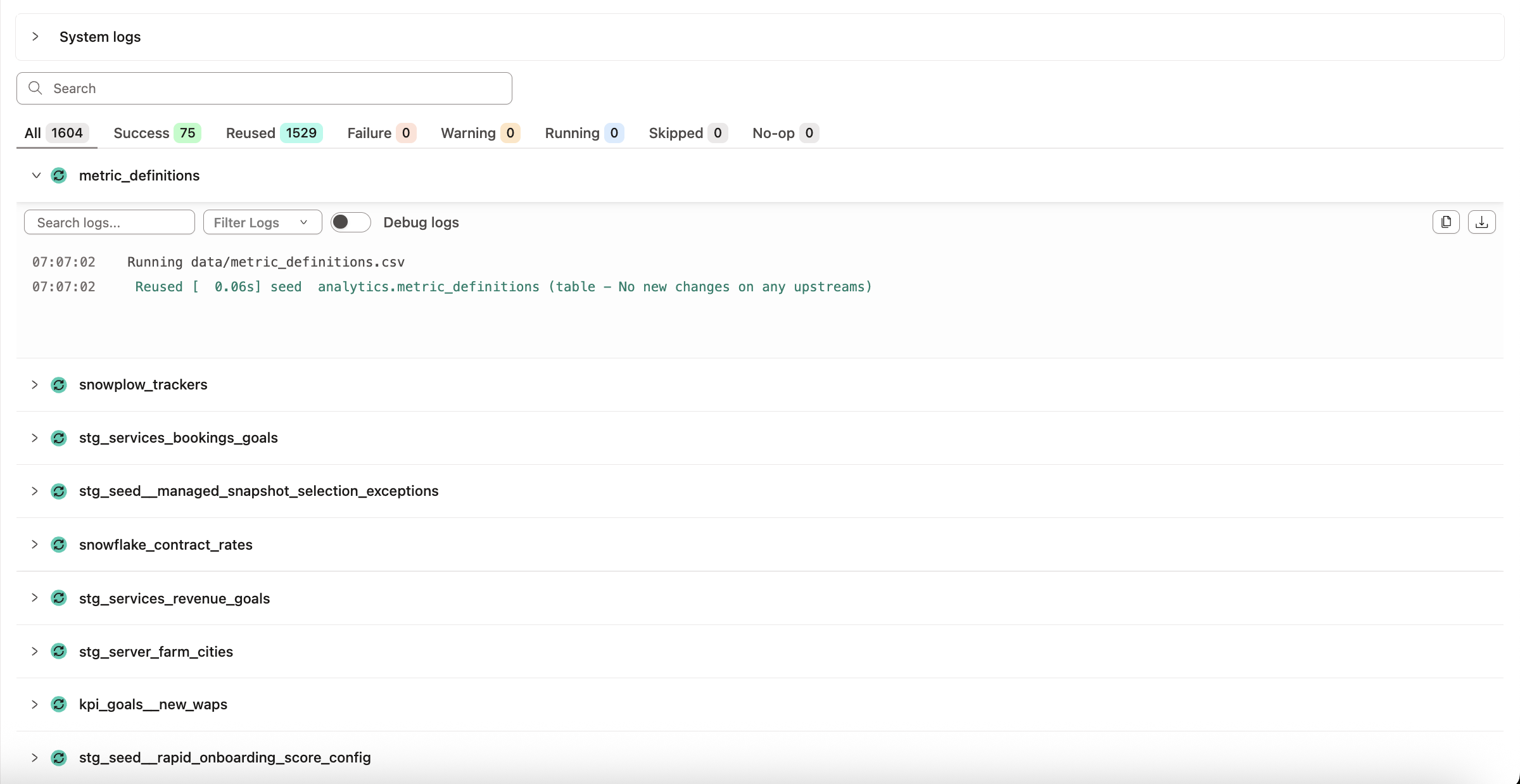 Пример логов для state-aware orchestration Пример логов для state-aware orchestration