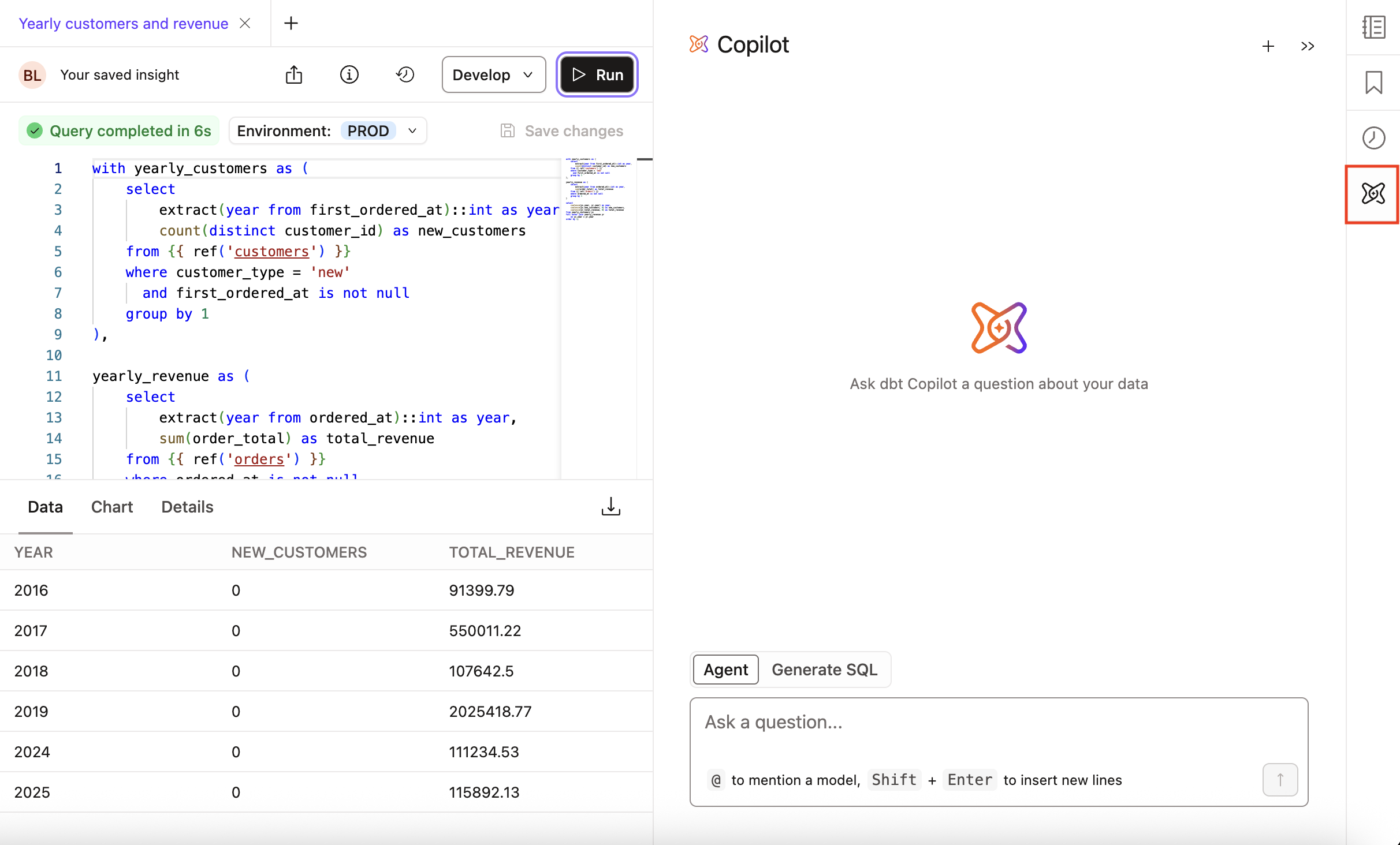 dbt Copilot в Insights dbt Copilot в Insights