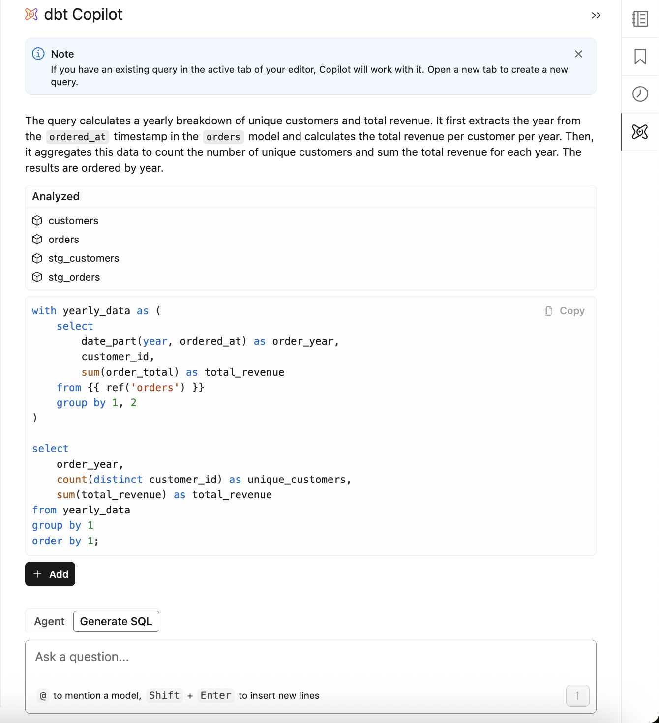 dbt Insights с dbt Copilot