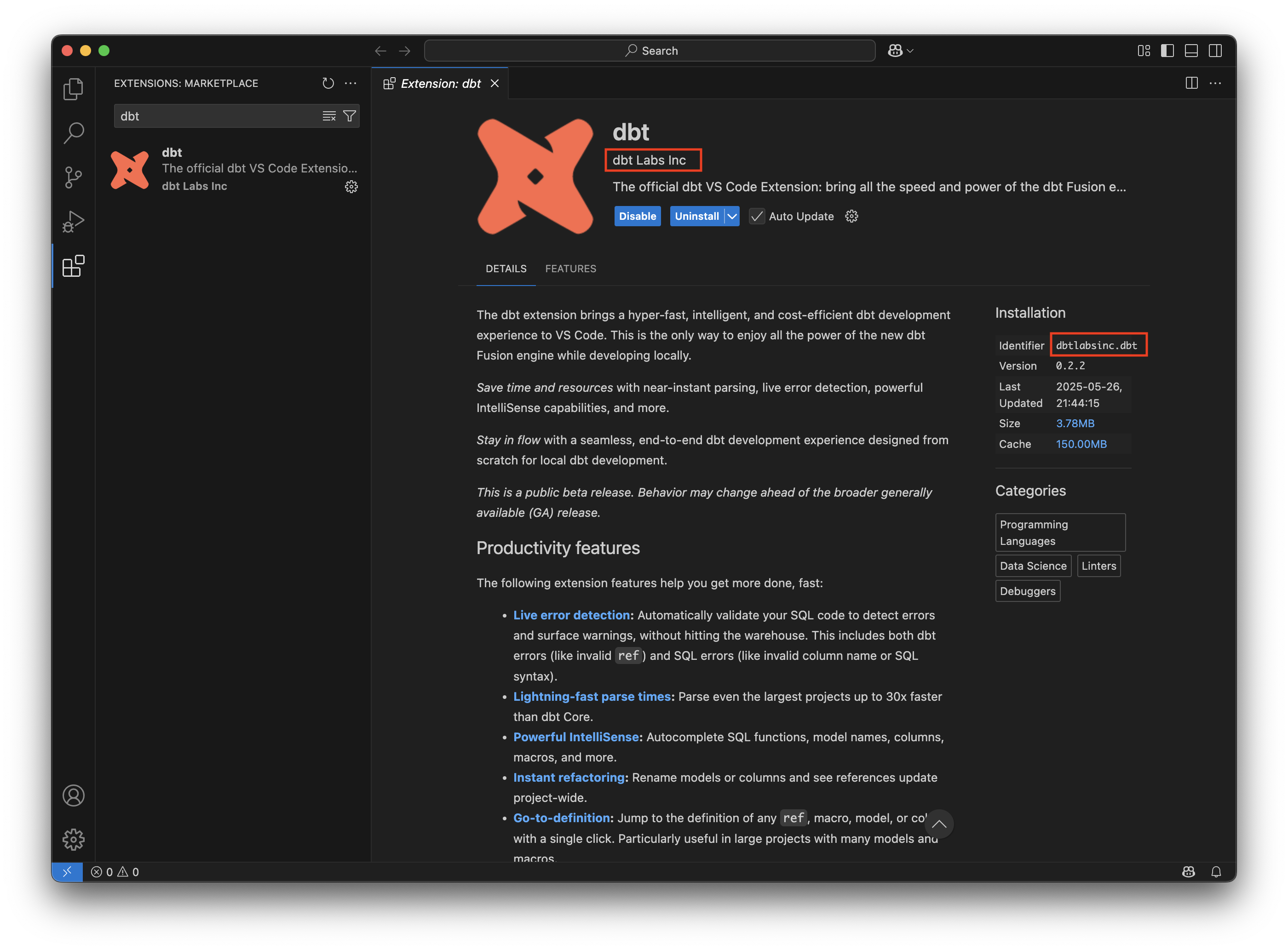 Поиск расширения Поиск расширения
