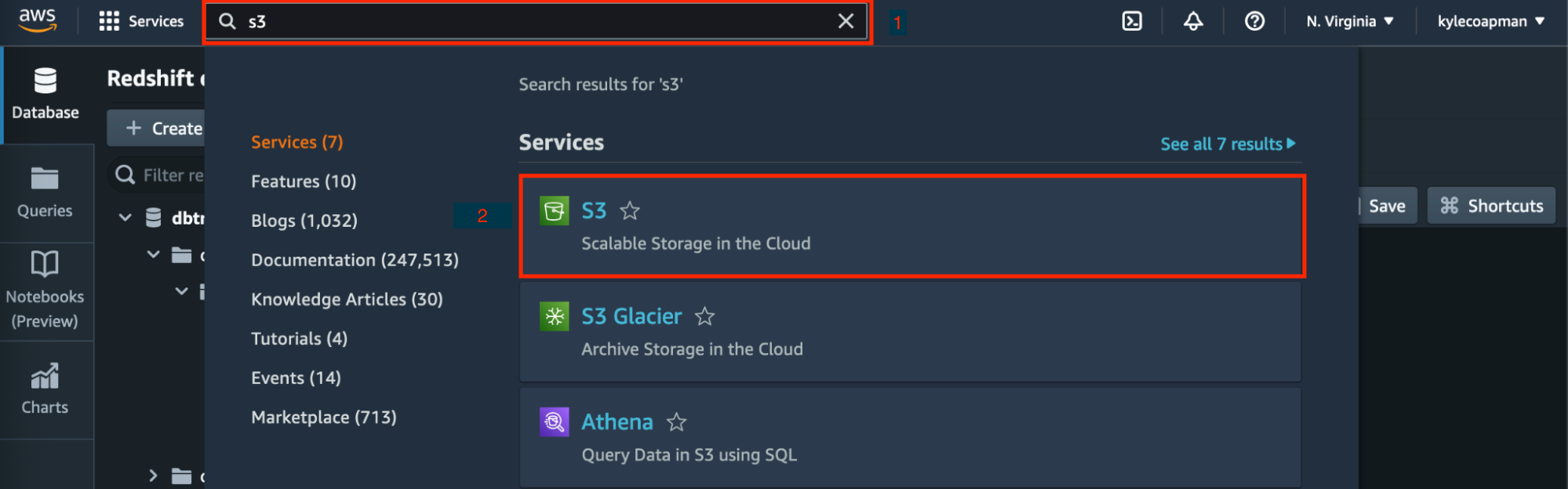 Перейти в S3 Перейти в S3