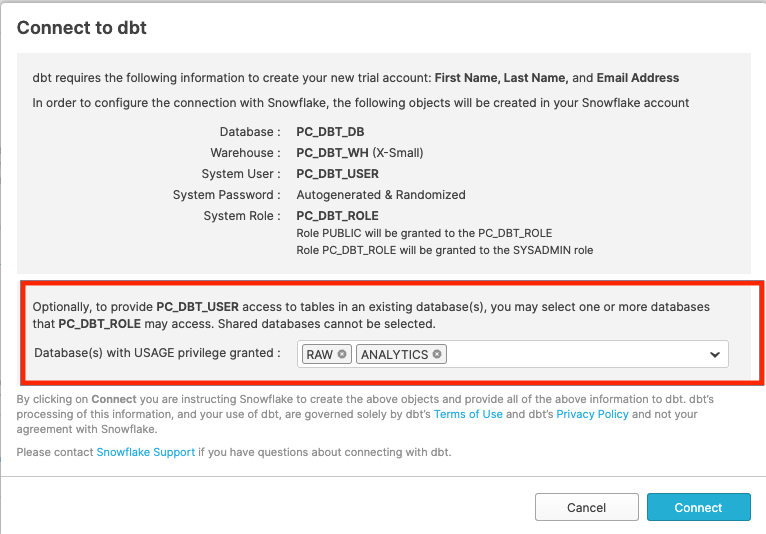 Классический интерфейс Snowflake — окно подключения Классический интерфейс Snowflake — окно подключения